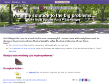 Tablet Screenshot of ourvillagelife.com
